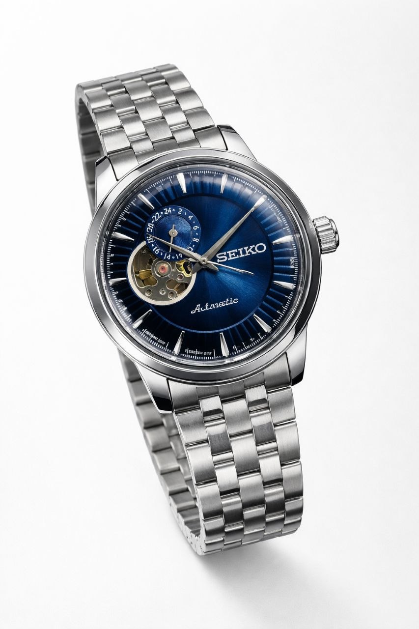 Seiko, Presage Open Heart Timepiece Men's Watch- SSA441J1