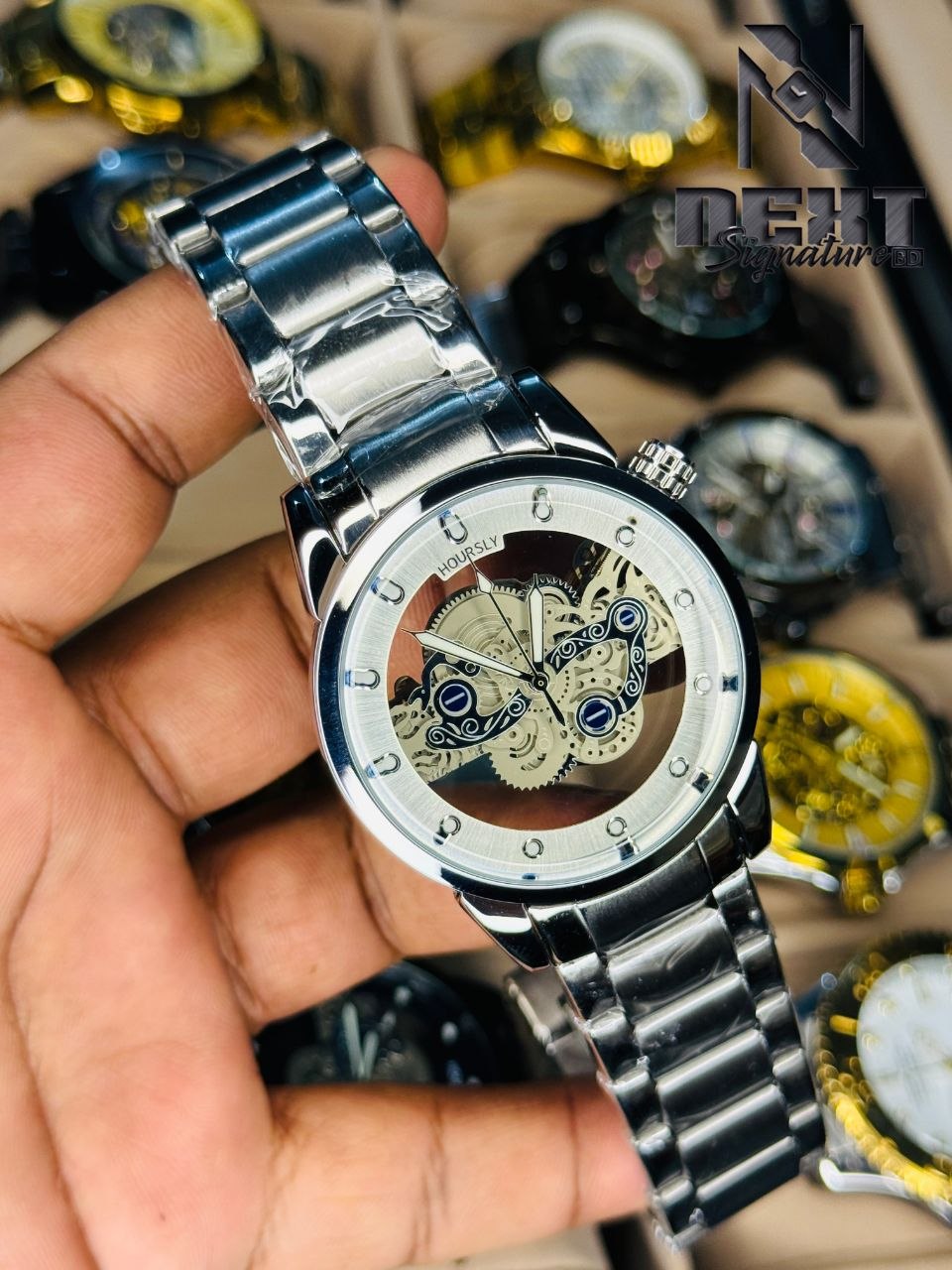 HOURSLY,, HY9111 Unique Chinese Mens Quartz Watch Water Resistant Skeleton Moq1 New Casual Watch