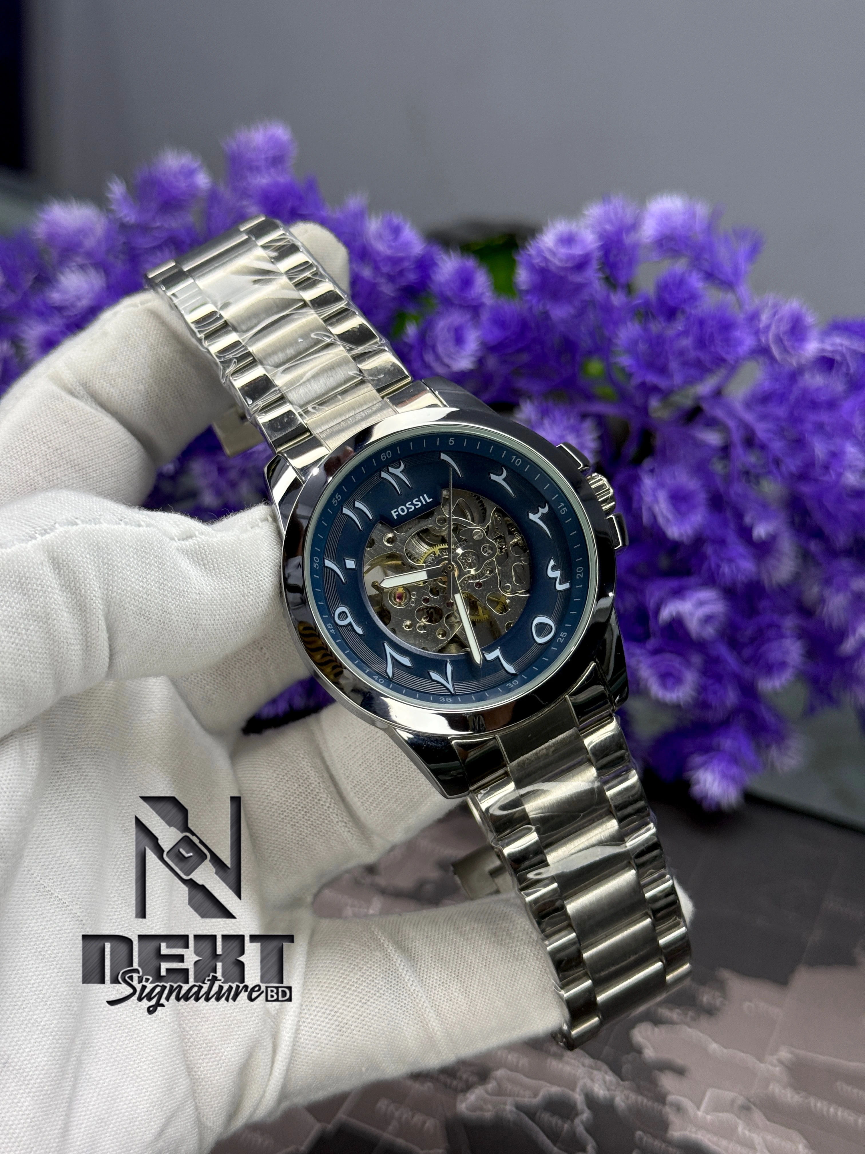 Fossil Automatic watch (Arabic Blue Dial)