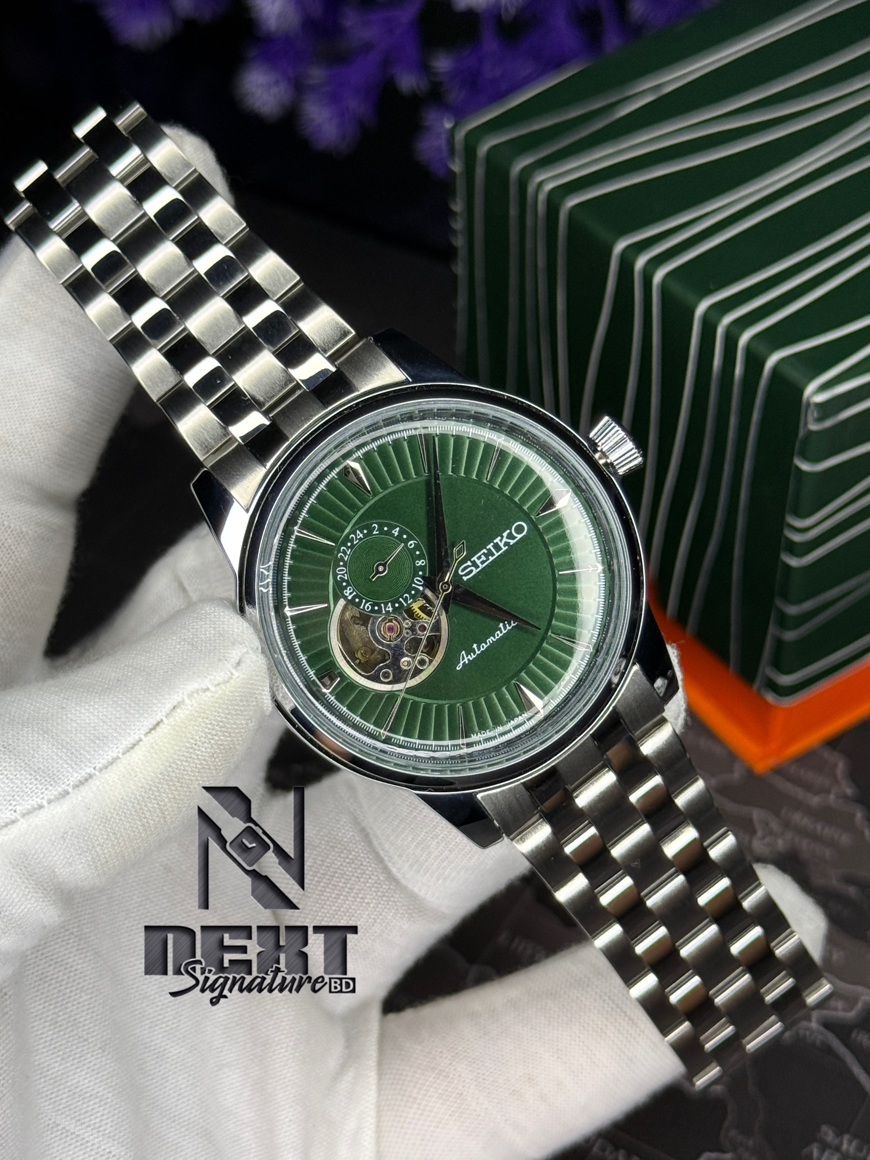 Seiko Presage Open Heart Timepiece Men's Watch- SSA441J1